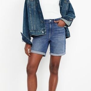 old navy high rise wow Denim Blue Women's Shorts 6
